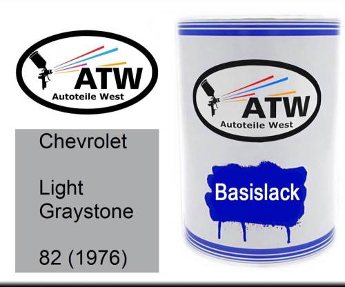 Chevrolet, Light Graystone, 82 (1976): 500ml Lackdose, von ATW Autoteile West.